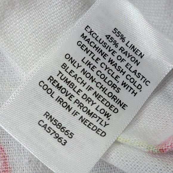 Bp Puff Sleeve Crop Top In White Brilliant Tossed Berries Linen NWT Size 3X - Picture 11 of 11